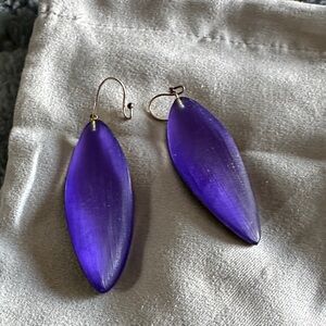 Alexis Bittar Vibrant Purple Teardrop Earrings